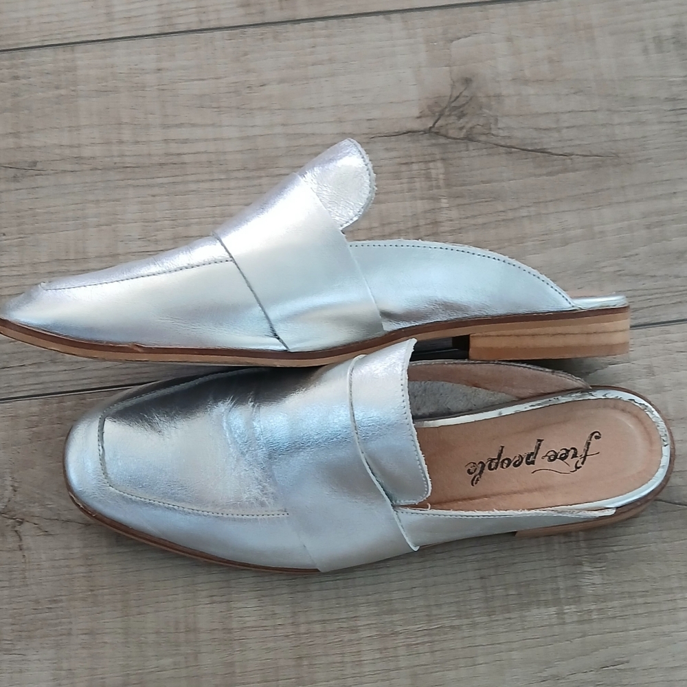 Free People at Ease Loafer Flat Mules. Size 39